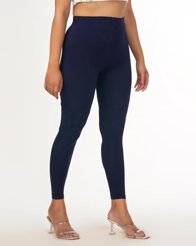 Image of Loveit Womens Solid Viscose Slim Fit Ankle Length Leggings