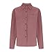 Womens Corduroy Shirts Long Sleeve Collared Button Down Blouse Oversized Boyfriend Tops Jackets Shackets with Pocket Pink