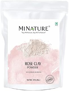 Rose Clay powder by mi nature | Pink clay | Rose Kaolin Clay | 227g( 8 oz) | , All skin types, cleansing ,improves skin elasticity | DIY Face Mask, Scrub,Soaps,Bath Bombs, Body Wraps,,lotions, Hair