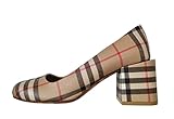 burberry sneaker damen schwarz  BURBERRY Damen Pumps aus gewachstem Stoff 80452241check Beige, beige, 37 EU