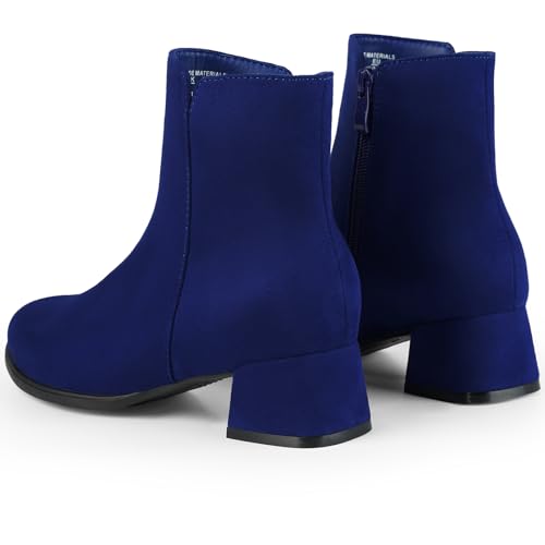 Harvest Land Women's Ankle Boots Low Heels Suede Chunky Fashion Booties3