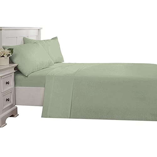 Kings Loft 4 Piece RV Sheet Set - 100% Egyptian Cotton, 1000 TC, Sheets for RV Camper RV Bunk Size 4 PCs Sheet Sets - 18 Inch Deep Pocket - Easy Fit - RV Bunk (35"X79"), Light Sage