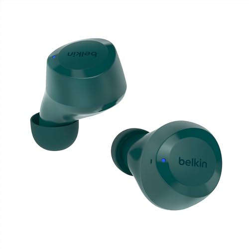Image of Belkin SoundForm Bolt True Wireless Earbuds, Wireless earphones with up to 28H of battery life and Mono Mode, IPX4 sweat and water resistance, Bluetooth headphones with mic for iPhone, Galaxy and more