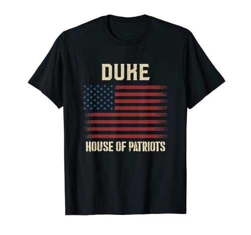 DUKE Apellido Apellido American Flag Familia Camiseta