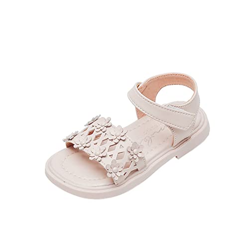 Toddler Girls Open Toe Sandals Hollow Out Flower Princess Shoes Little Kid Big Kid Casual Beach Shoes (Pink, 9.5 Little Child)