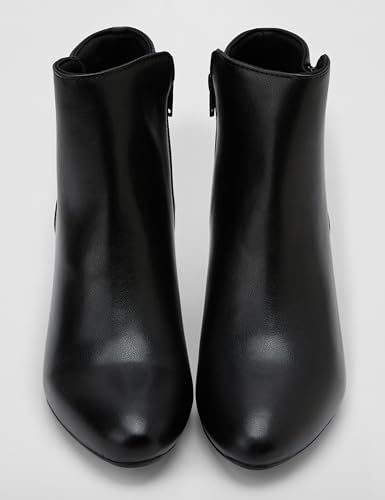 Image of ELLE Women Pointed Toe Kitten Heel Ankle Boots With Side Zipper