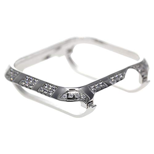 Anti-Schock vergoldeter Diamant-Metallrahmen Schutzhülle für Apple Watch 4 Series 40mm (Silber)