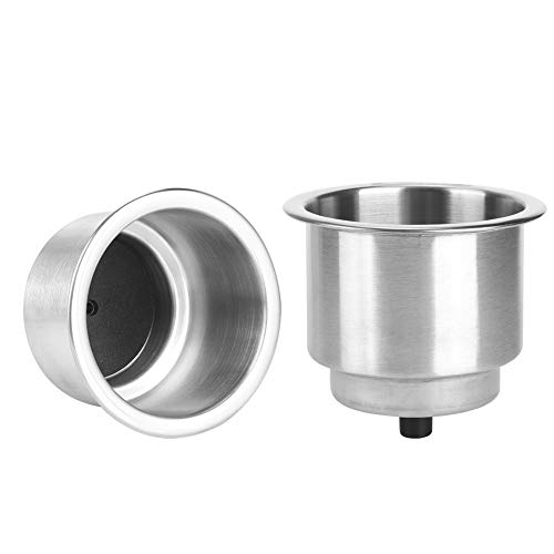 2Pcs Stainless Steel Beverage Holders for Car Dashboards Boat Seats & Countertops Portable Cup Stands with Drainage Holes - Image 2