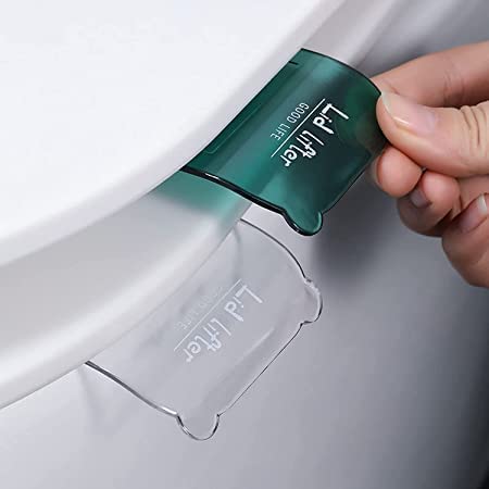 RP MALL Toilet Seat Lifter With Self-Adhesive Holder and Double Tape Handle Clip - Water Closet Lifter to Avoid Direct Contact With Cover & Seat (2 PCS)