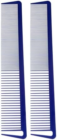 JOHNNY B. Professional Carbon Texturizing Hair Comb, Blue 2 PCS