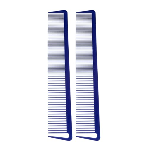 JOHNNY B. Professional Carbon Texturizing Hair Comb, Blue 2 PCS