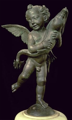 Art Tableau Putto avec un dauphin pour sublimer un salon classique