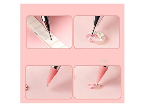 Aoshang Nail Rhinestone Picker Dotting Penï¼Å’Dual-ended Rhinestone Gems Crystals Studs Picker Wax Pen for Nail Art DIY Decoration ï¼Ë†Pinkï¼â€° - Image 4