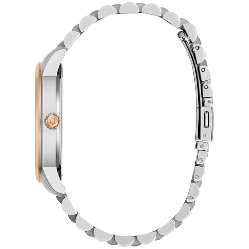 Image of Bulova Men's Dress Classic Diamond Watch, 3-Hand Date Quartz Watch, Stainless Steel Bracelet, 41mm