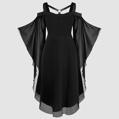 Renaissance Costume Women Off Shoulder Medieval Gothic Halloween Dress - image 3