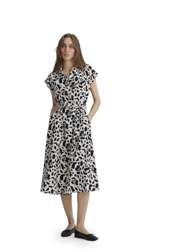 Mavi Mujeres Woven Midi Dress Vestido, Geo Animal Print, S