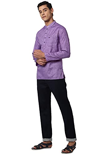 Image of Peter England Men's Polyester Viscose Slim Fit Tunic Shirt Kurta