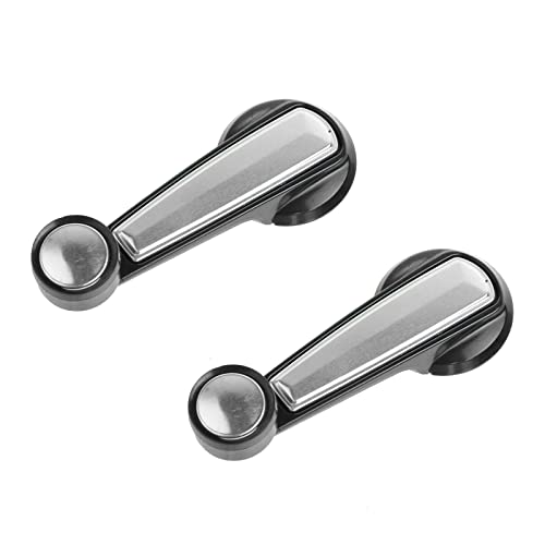 Window Crank Handle Set Chrome & Black Compatible with 77-80 Chevrolet GMC GM1354105