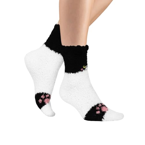 Image of Benefeet Sox Funny Animal Fuzzy Socks for Women Girls - Cute Fluffy Slippers, Cozy Warm Winter Plush Sleeping Socks
