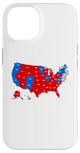 Custodia per iPhone 14 USA Map Election 2024 results election 47th president states
