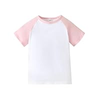 ZFZDRen Bebê-Meninos Camiseta De Beisebol Para Bebês 1 A 6 Anos, Raglan, Blusa Manga Curta E Longa, Casual (Rosa - 1, 4-5 Anos)