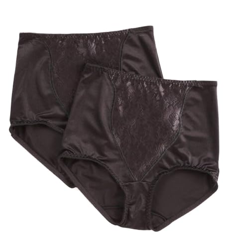 Image of Bali Women's Shapewear Double Support Light Control Brief with Lace Fajas 2-Pack DFX372