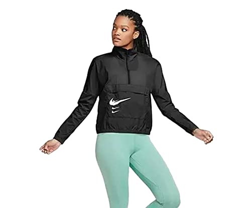 Nike Swoosh Run Half-Zip Womens Jackets Size Xs, Color: Black/White