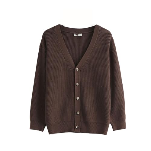 Men's Lightweight Cardigan Sweater Single-Breasted V-Neck Knitted Cardigans Casual Solid Outwear