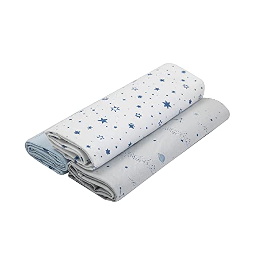 Cueiro Flanelado Papi Compose Estampado 80Cm X 80Cm Contem 03 Un, Papi Textil, Azul, 80x80