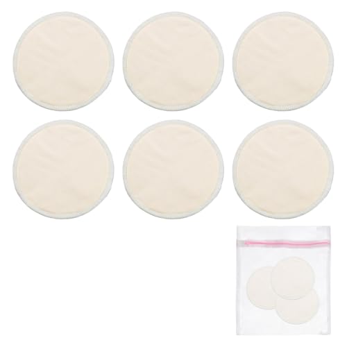 Waschbare Stilleinlagen aus Wolle und Seide – 6 Stück Nursing Pads + 1...
