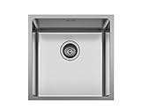 fregadero cata 40x40 bajo encimera  FREGADERO CLAUS - Fregadero bajo Encimera, Fregadero 1 Seno Bajo Encimera Cuadrado, Fregadero Cocina 40-45-50cm, Fregadero Acero Inoxidable (40x40)