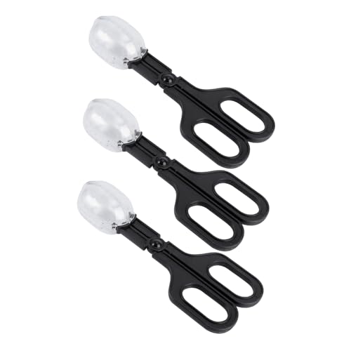 ノーブランド品 爬虫類用給餌クリップ 使いやすいハサミ型デザイン Abs素材製 給餌と清掃用 ペット飼育用クリップ 3個セット