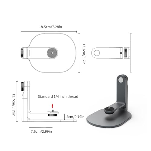 Soporte para proyector de escritorio ajustable con tornillo de 1/4 pulgadas 3