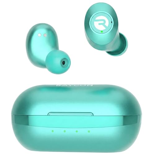 Raycon Everyday Classic Bluetooth Wireless Earbuds + Microphone with Active Noise Canceling, Sweat & Water-Resistant Earphones, Ear Buds Wireless Bluetooth 32 Hours Playtime (Mint)
