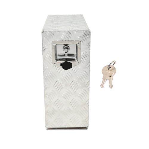 BIGREAT 18 Inch Heavy-Wall Aluminum Truck Bed Tool Box With 5 Drawers W/Lock T-Handle Latch Keys For Storage Silver 7.75