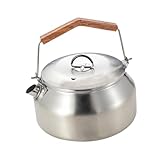 predolo Outdoor Kettle for Camping, Water Pot and Teapot for Hiking, Silver