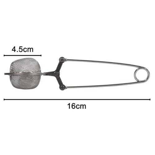 Infusor Para Chá em Inox Coador Peneira Filtro de Chá Chaleira Com Cabo 15,5cm