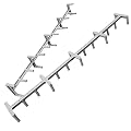 LTM CONCRETE Slab Bolster Chair 1.5 inch (12 Pack) – Heavy Duty Plastic Spacers, Supports All Rebar Sizes, Convenient 20 inch Length - Made in USA