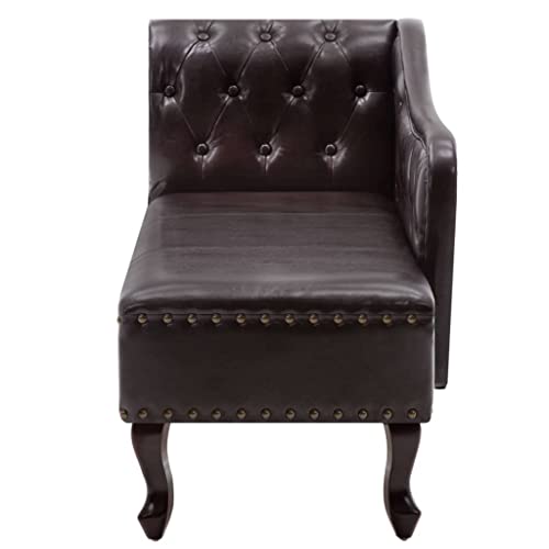 Image of Lazy Couch and Reclining Sofa /Recliner Chaise Longue /Fabric recliners /for Bedroom /Living Room /Office Reception Recliner Lounge Sofa and Armchair (Balck Leatherette)