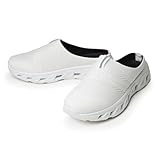 [デクト] サボサンダル メンズ スリッポン スニーカー カジュアルシューズ アウトドア スリップオン 軽量 幅広 3E EEE バブーシュ 防滑 屈曲 靴 66244 White/Black M(24.5-25cm相当)