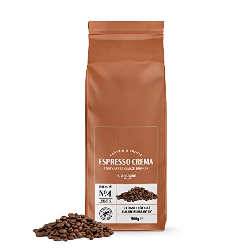 by Amazon Espresso Crema Kaffeebohnen – Rainforest Alliance-Zertifizierung, Leichte Röstung, 500...