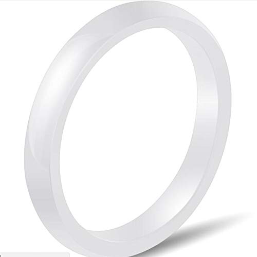 Two-Pack, 3mm Black White Polished Ceramic Wedding Band Stackable Ring Enhancer3