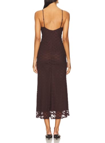 Image of Women Spaghetti Straps Lace Mesh Maxi Dress Backless Mermaid Wedding Dress | Floral Lace Mesh Wedding Guest Dress Fully Lined Adjustable Strap Bodycon Dress Cocktail Party Formal Evening Gown Date Night