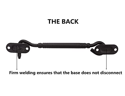 6" Barn Door Lock Sliding Door Lock Barn Gate Latch Privacy Hook And Eye Latch Black,Fireflyweb Heavy Duty Solid Barn Door Lock Latch Extra Thicken Cabin Hooks(Update New Black 6Inch) #TOP4