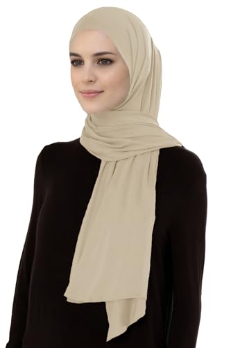 Lina & Lily Breathable Premium Modal Woven Hijab Head Scarf Shawl Wrap for Muslim Women Lightweight