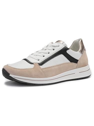 Basket Ara Osaka femme blanche noir taille 42 grande largeur chaussure marche confortable