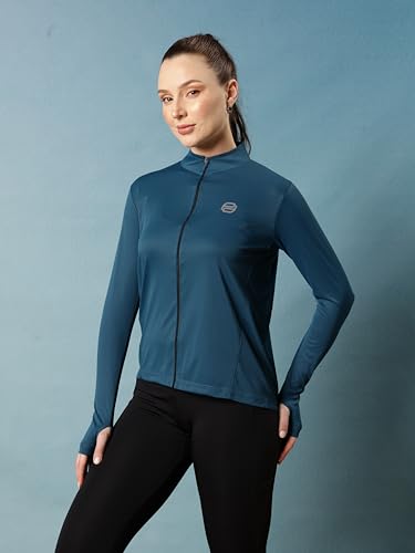 Image of PUMP'D Women's Jacket | Slim Fit | Thumb Hole Open Sleeve | With zipper | Perfect for workout