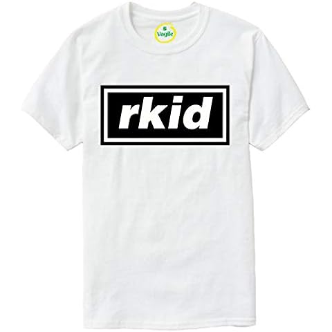 Vagile Rkid T-Shirt Inspired by Liam Oasis Gallagher Mens Noel Our r Kid Retro Britpop White Cover