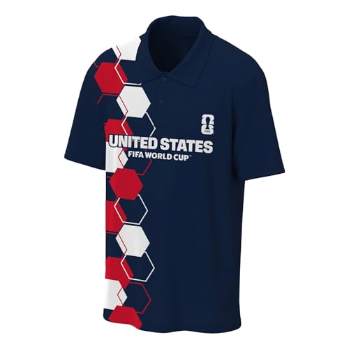 FIFA World Cup 2026 Men's Official Country Short Sleeve Performance Polo Jersey (US, Alpha, X-Large,...
