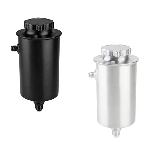 Vertical Black Finish Power Steering Reservoir Tank, AN10